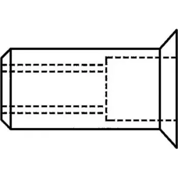 Pimeneetmutter GESIPA M10x12x19 süvistatud pea KS lehe paksusele 1,5–4,5 mm, pakis 100 tk