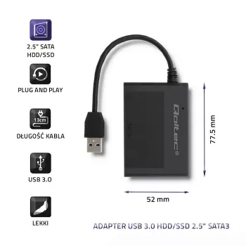 Kõvaketta adapter Qoltec USB 3.0 HDD/SSD