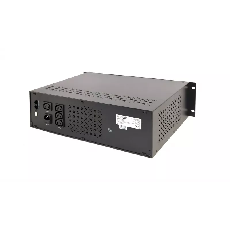 Gembird - Racki UPS 19'' 3.4U 1500VA, 4x IEC 230V väljund, IEC14 sisend, RJ11, USB, LCD Line-Interactive 1.5 kVA 900 W 4 pistikupesa