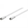 Wentronic Goobay SAT-ühenduskaabel, valge, 5 m - F-pistik F-pistik (11725)