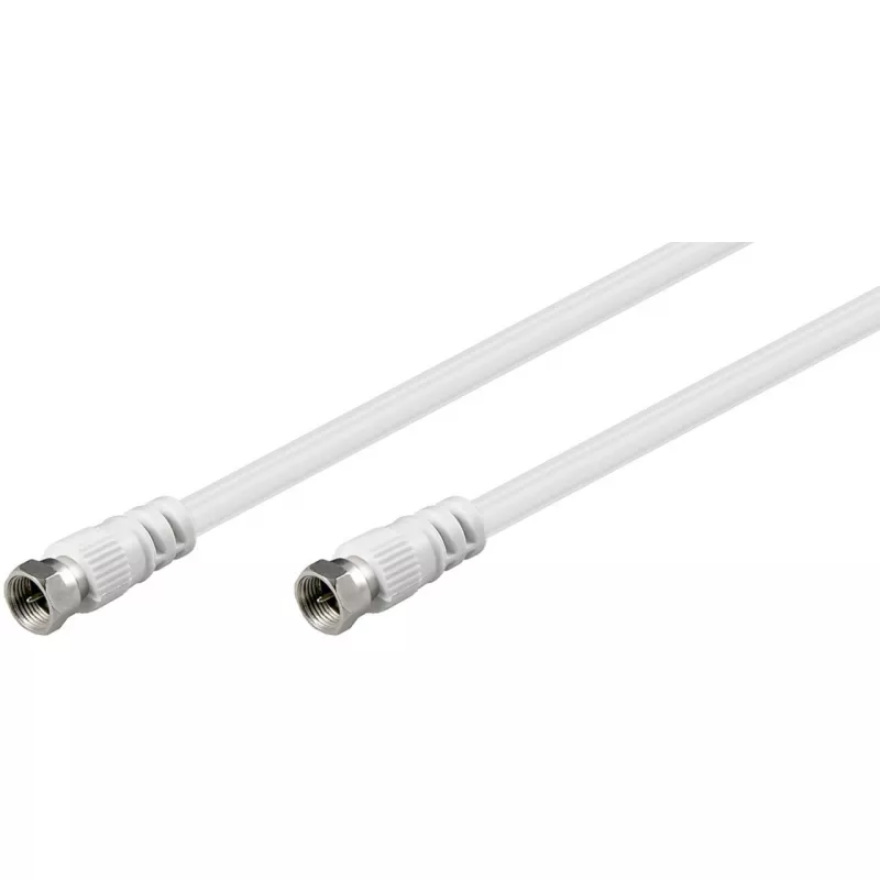 Wentronic Goobay SAT-ühenduskaabel, valge, 5 m - F-pistik F-pistik (11725)