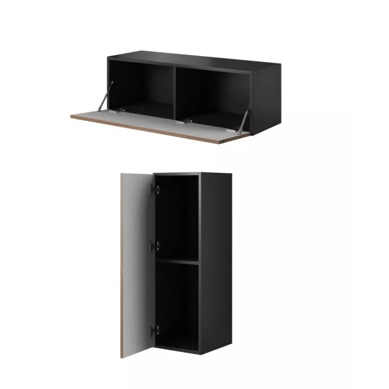 Cama suletud hoiukapp ROCO RO1 112/37/39 valge/must/valge