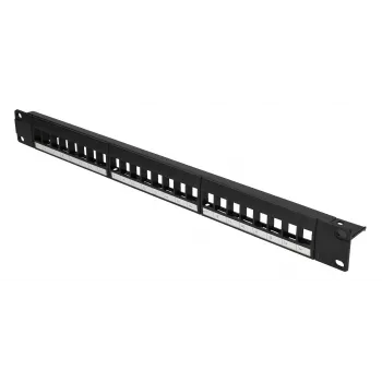 Patchpanel Extralink 24-port U/UTP (UTP) modulaarne, 1U, must, 482.6 mm laius