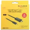 Video kaabliadapter DeLOCK 85260 USB USB-C HDMI 3 m Must