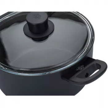 Kastrul BALLARINI 75002-920-0 ümmargune must alumiinium 20 cm