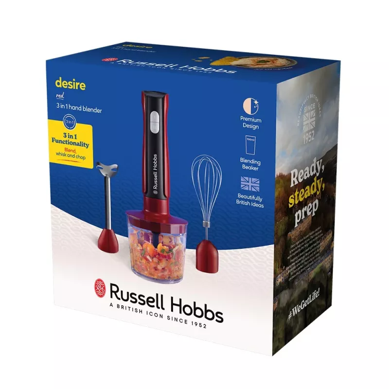 Russell Hobbs 27140-56 blender 1 L kaasaskantav blender 500 W Must, Punane, Läbipaistev