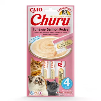 INABA Churu Tuna koos lõhega - kassimaius - 4x14 g