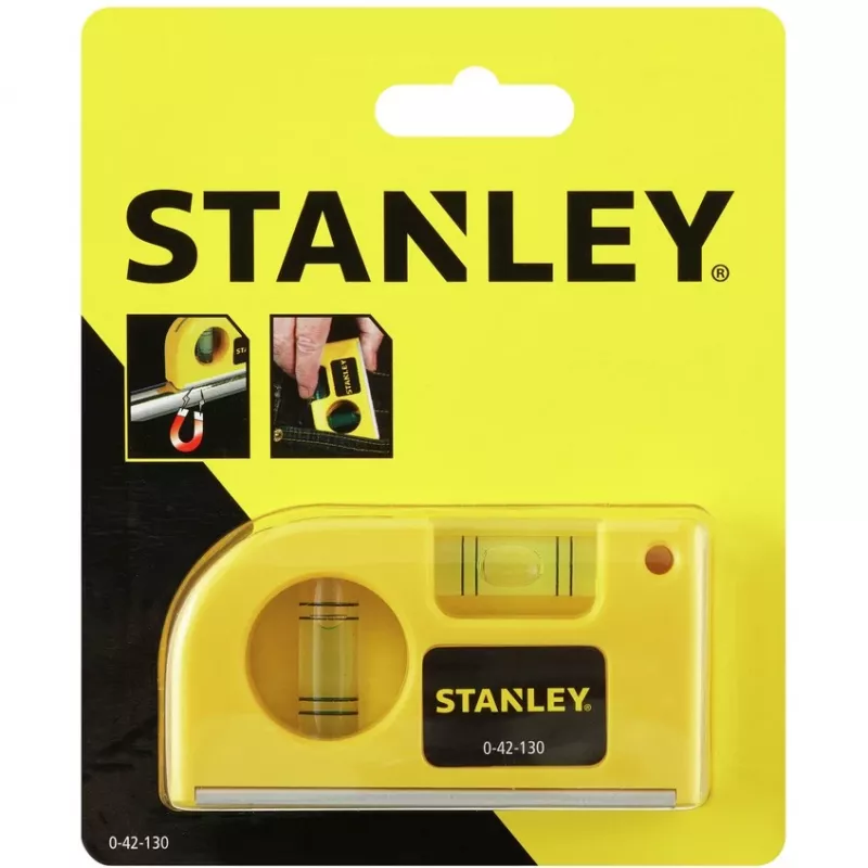 Stanley by Must & Decker 0-42-130 Taschenwasserwaage 8.7 cm 2 mm/m