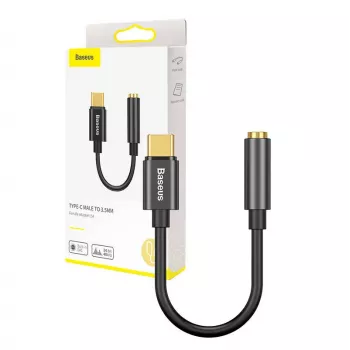 Kaablipistikupesa adapter Baseus CATL54-01 USB-C 3,5 mm pesale, must