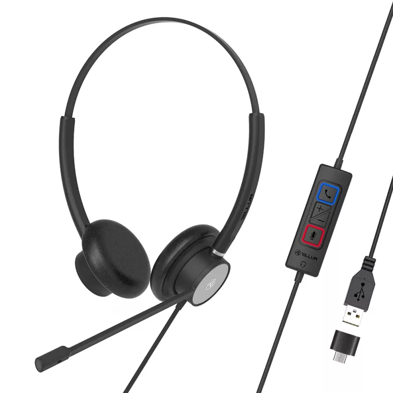 Tellur Voice 320 Juhtmega Kõrvaklapid Binauraalsed Mustad