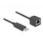 Jadaühenduskaabel DeLOCK 64163 USB 2.0 Type-A RS-232 RJ45 50 cm must