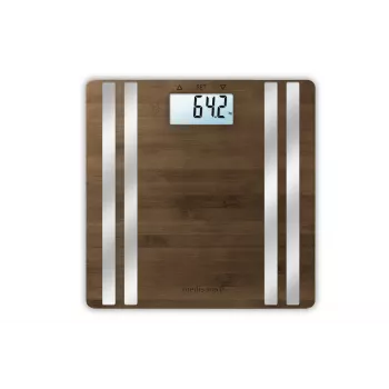 Elektrooniline isiklik kaal Medisana BS 552 — hõbedane bambuspealispinnaga, max 180 kg, 100 g täpsus, Bluetooth, KMI, keha koostis