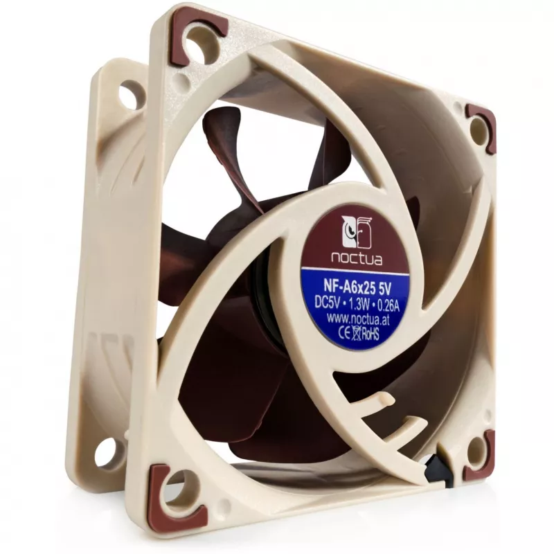 Arvutikorpuse ventilaator Noctua NF-A6x25 5V — 60 mm, 3000 p/min, 29,2 m³/h, valge