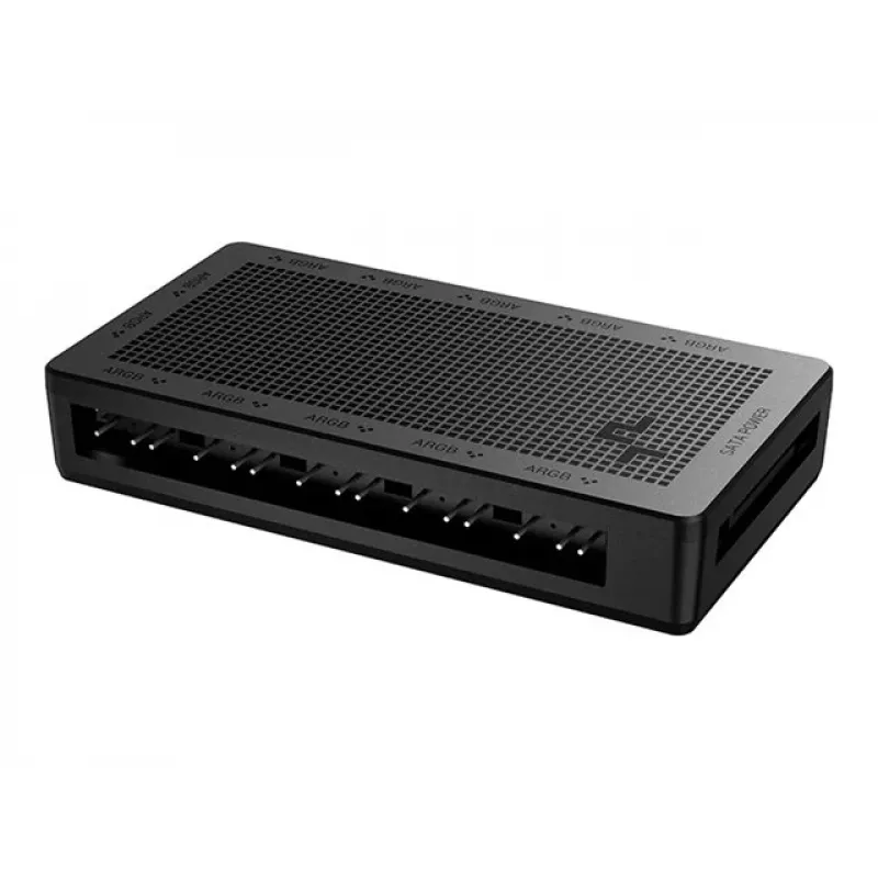 DeepCool RGB-jaotur SC700 12-pordiline adresseeritav RGB-jaotur, 12 ARGB 3-kontaktilist porti, magnetkinnitus, must, 45×84×15 mm
