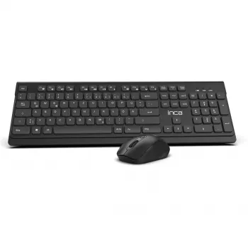 Inca IWS-519 klaviatuur ja hiir kontorisse RF juhtmevaba QWERTY Turkish must