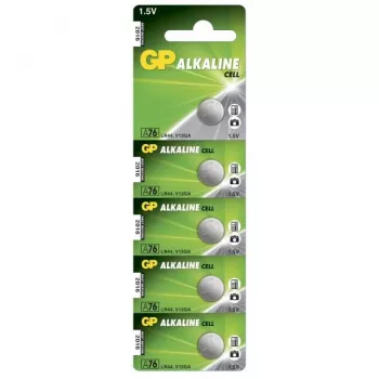 GP patarei leelisnööpelement 5-pakend blister V13GA / L1154 (050.76AC5)