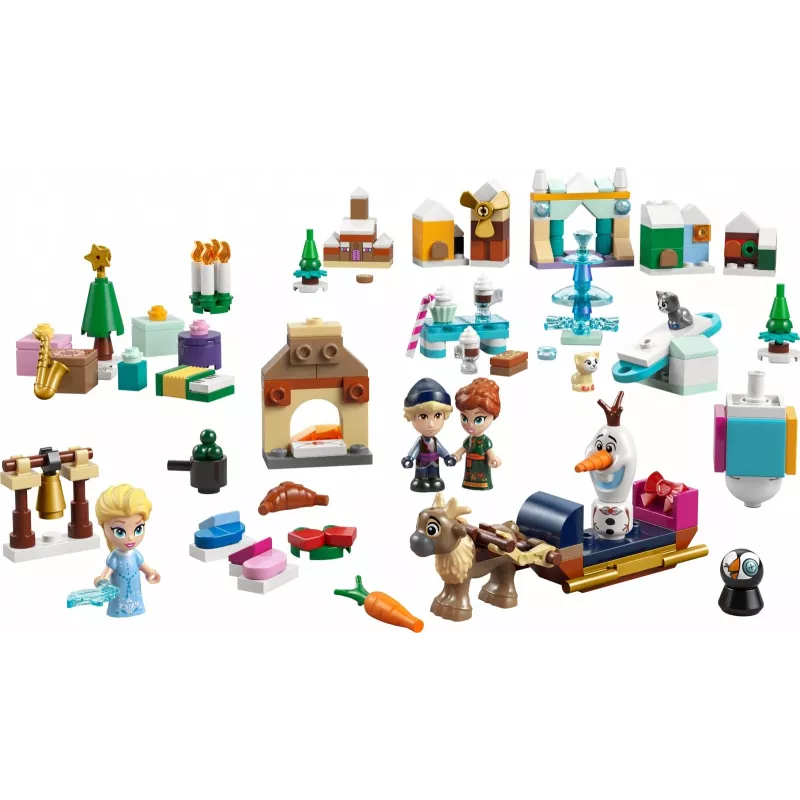 Ehitusmänguasi LEGO Disney Frozen Advent Calendar 2025 komplekt 43273 — 231 osa, 4 minifiguuri, vanus 5+