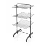 Pesukuivatusrest Leifheit Seaford Must — kuivatuspind 42 m, L760×S700×K1450 mm, kokkupandav ratastega