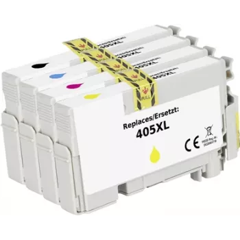 Renkforce kulumaterjalikomplekt, asendab Epson 405XL, ühildub must, tsüaan, magenta, kollane RF-I-E-405XLBKCMY4PK RF-5718866 (RF-5718866)