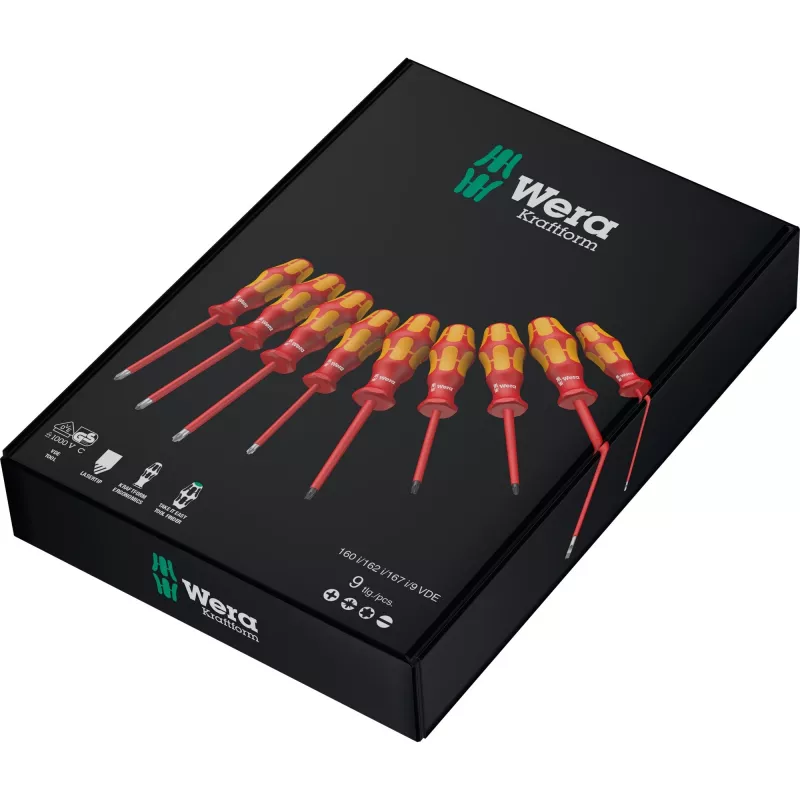 Täppiskruvikeerajate komplekt Wera 160 i/162 i/167 i/9
