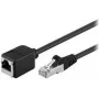 Goobay CAT 5e pikenduskaabel F/UTP, must, 1,5 m – vasest materjal, RJ45-pistik (8P8C) RJ45-pesa (8P8C) (73387)