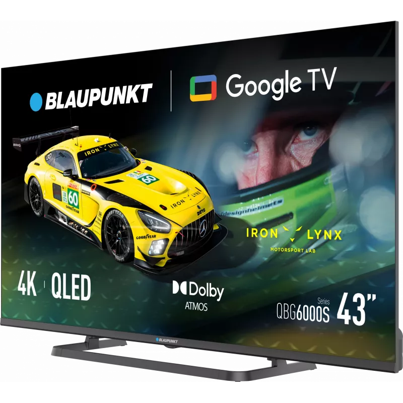Blaupunkt QLED TV | 43QBG6000S | 43 | Nutiteleviisor | Google TV | Must
