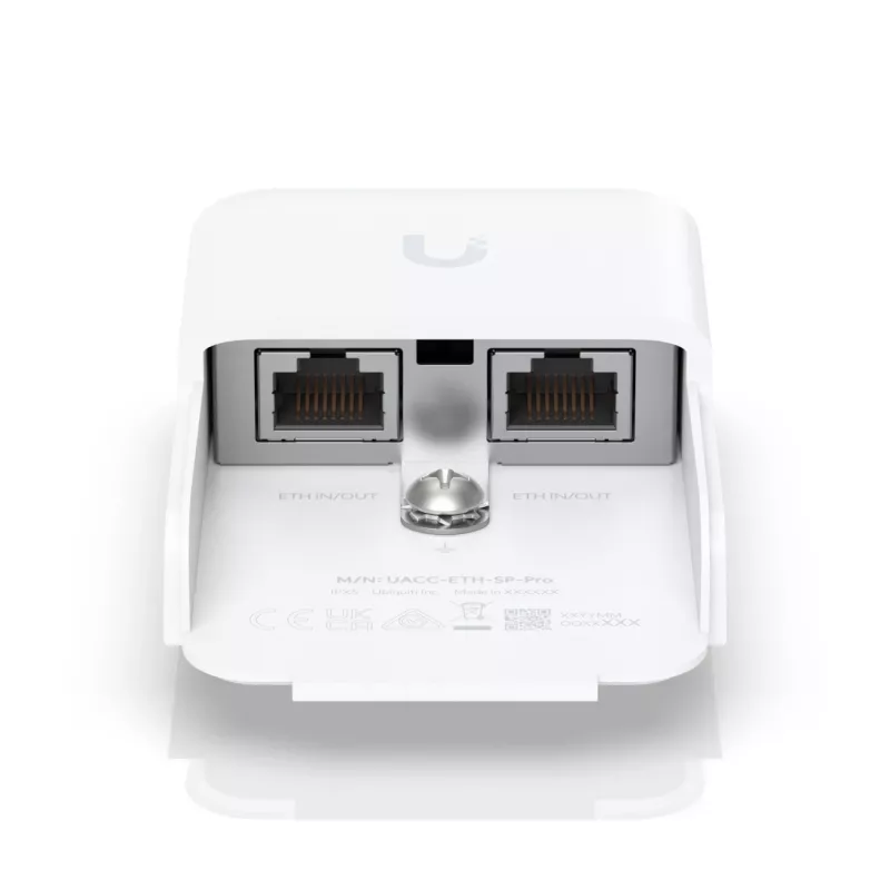 Etherneti liigpingekaitse UBIQUITI UACC-ETH-SP-Pro — 10 Gbit/s, 600 V, polükarbonaat, valge