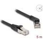 Võrgukaabel DeLOCK RJ45 Cat.6A 45° nurgaga sirgele 5m must