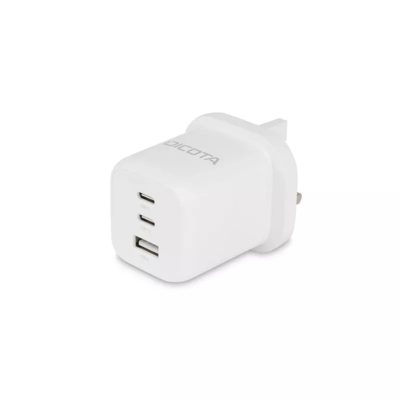 Dicota toiteplokk - kompaktne, GaN - 65 W - 5 A - PD 3.0 - 3 väljundporti (2 x USB-C, USB)