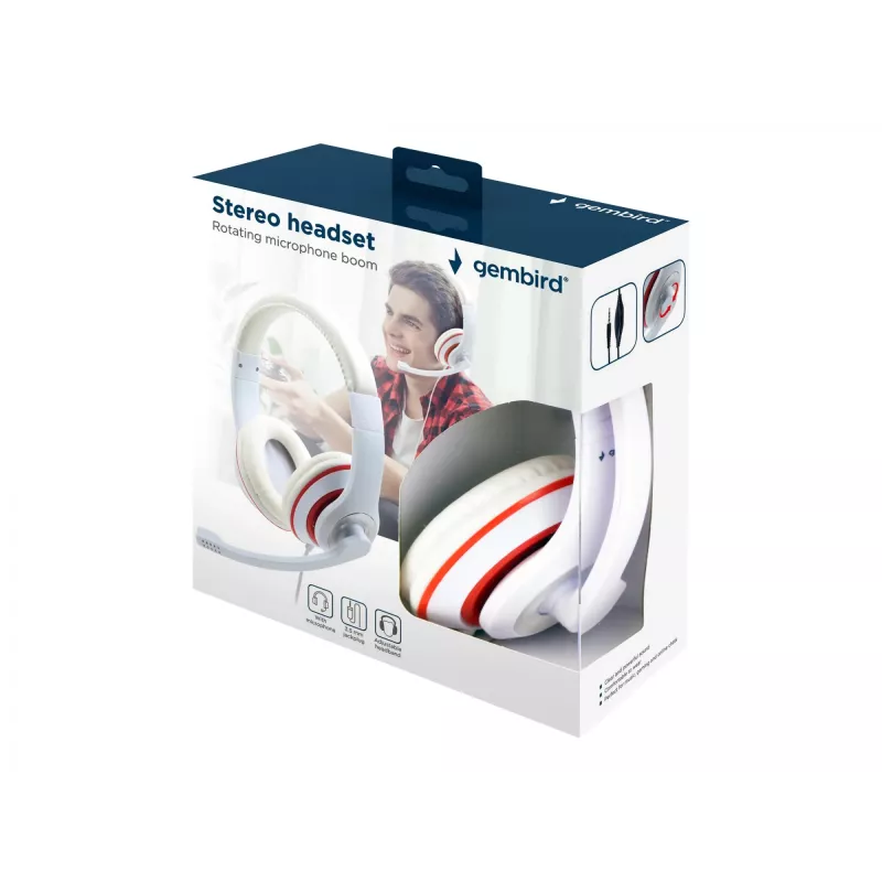 Kõrvaklapid stereo valge/MHS-03-WTRD GEMBIRD