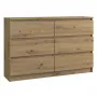 Top e shop M6 120 ARTISAN kummutipealne, tammeviimistlus, 6 sahtlit, 1200×300×770 mm