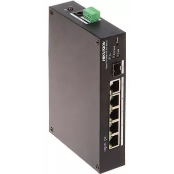 Hallatav kommutaator Hikvision DS-3T1306P-SI/HS L2 PoE 5 porti 10/100