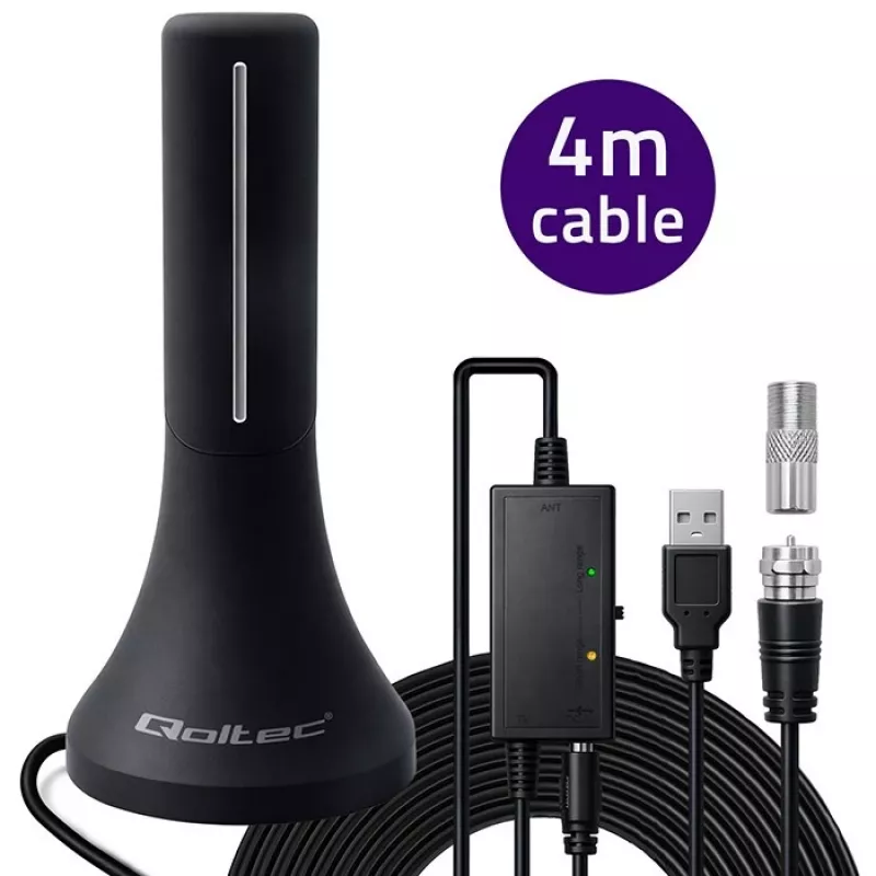 Televisiooniantenn QOLTEC TV DVB-T/T2 Qoltec (sisetingimustes/välistingimustes) mudel 57065