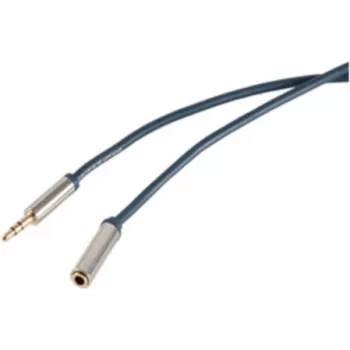 Audio kaabel ShiverPeaks SP30811-õhuke 0.75m 3.5mm Blue Chrome