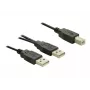 USB-kaabel DeLOCK USB-B/USB-A 1 m must