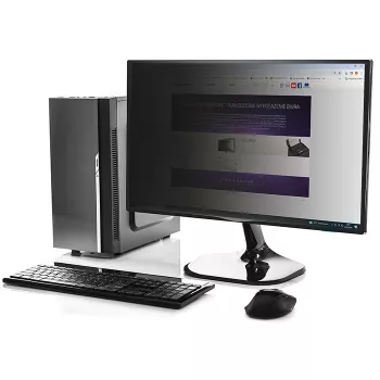 Privaatsusfilter QOLTEC 51056 22-tollisele (55,9 cm) monitorile, 16:10, 475×297 mm, läbipaistev