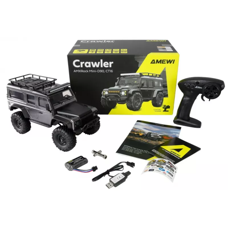 RC roomik Amewi Mini-D90 4WD 1:16 RTR mudel