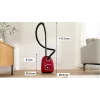 Tolmuimeja Bosch BGB 41RD3H — 600 W, 4 L tolmukott, HEPA filter, 11 m tööraadius, teleskooptoru, punane