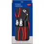 Knipex tangide komplekt power pack sisaldab 3 poleeritud plastist termovormitud osa