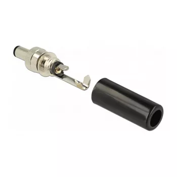 DeLOCK 89915 Traatühendusega pistik Alalisvool Must Nikkel 1.06 cm Välisläbimõõt