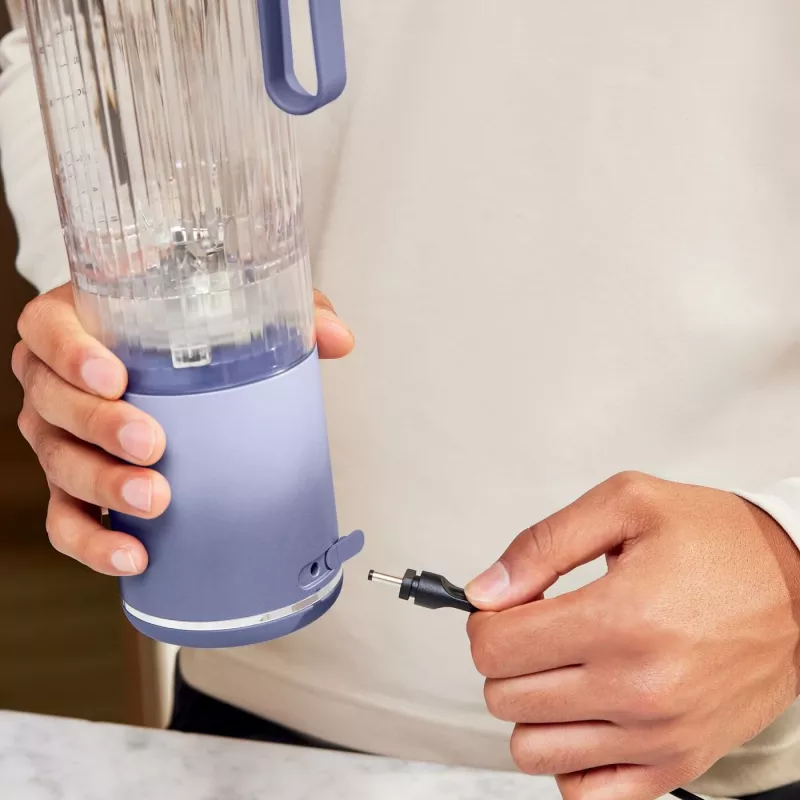Kaasaskantav blender Ninja BC251EULD — 0,57 L nõu, aku 11,1 V, roostevabast terasest terad, lavendel/läbipaistev