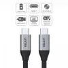 USB-C–USB-C andme- ja laadimiskaabel Unitek C14082ABK 1 m, USB 3.2 Gen 2 (10 Gbit/s), 100 W PD, must