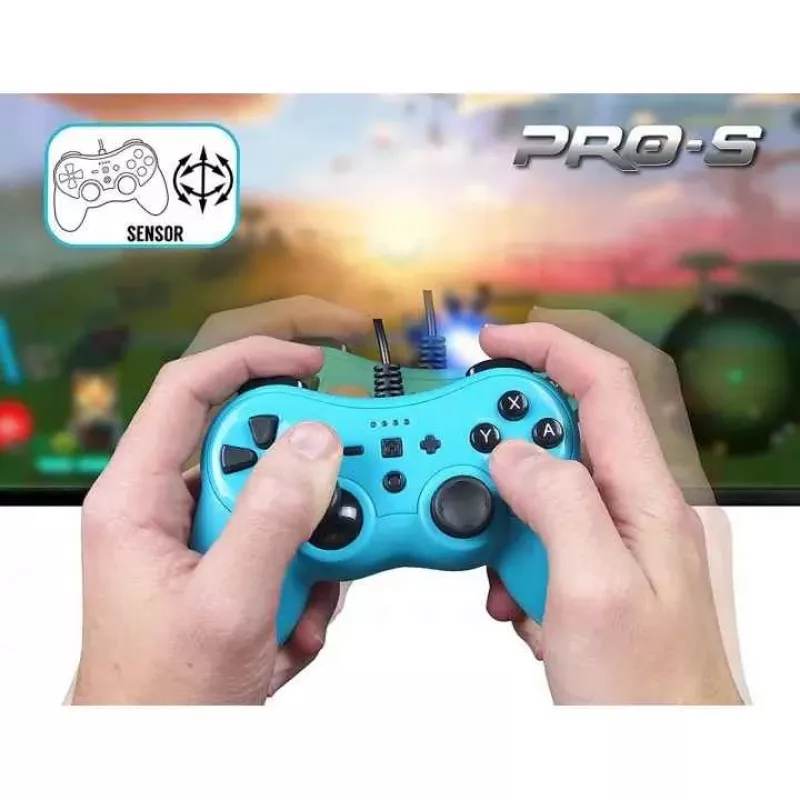 Juhtmega kontroller SUBSONIC SA5488-1 Neoonsinine — Nintendo Switchile, juhtmega ühendus
