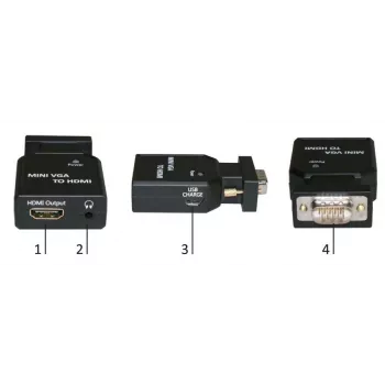 Microconnect MC-CONMVGAHM videosignaali muundur