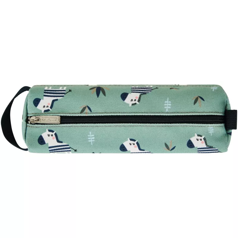 Pehme pinal Herlitz Quattro Crazy Zebra polüester must roheline valge 215x70x80mm