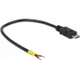 USB-kaabel DeLOCK 0,15 m Micro-USB B Must