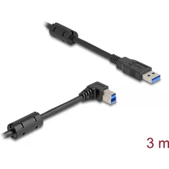 DeLOCK USB-kaabel Type-A-pistik Type-B isasele 90° täisnurkne 3 m