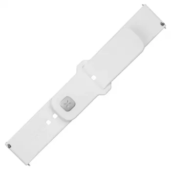 Fikseeritud | Sportlik rihmakomplekt kiirvabastusega 22mm nutikellale | 160-235 mm | Valge | Silikoon
