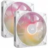 Fan Corsair iCUE LINK RX140 MAX RGB 14 cm Valge 2 pcs 300-1600 RPM