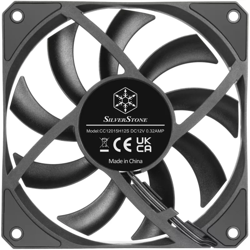 Korpuse ventilaator SILVERSTONE SST-AS120B 120mm must läbipaistev, 3-kontaktiline